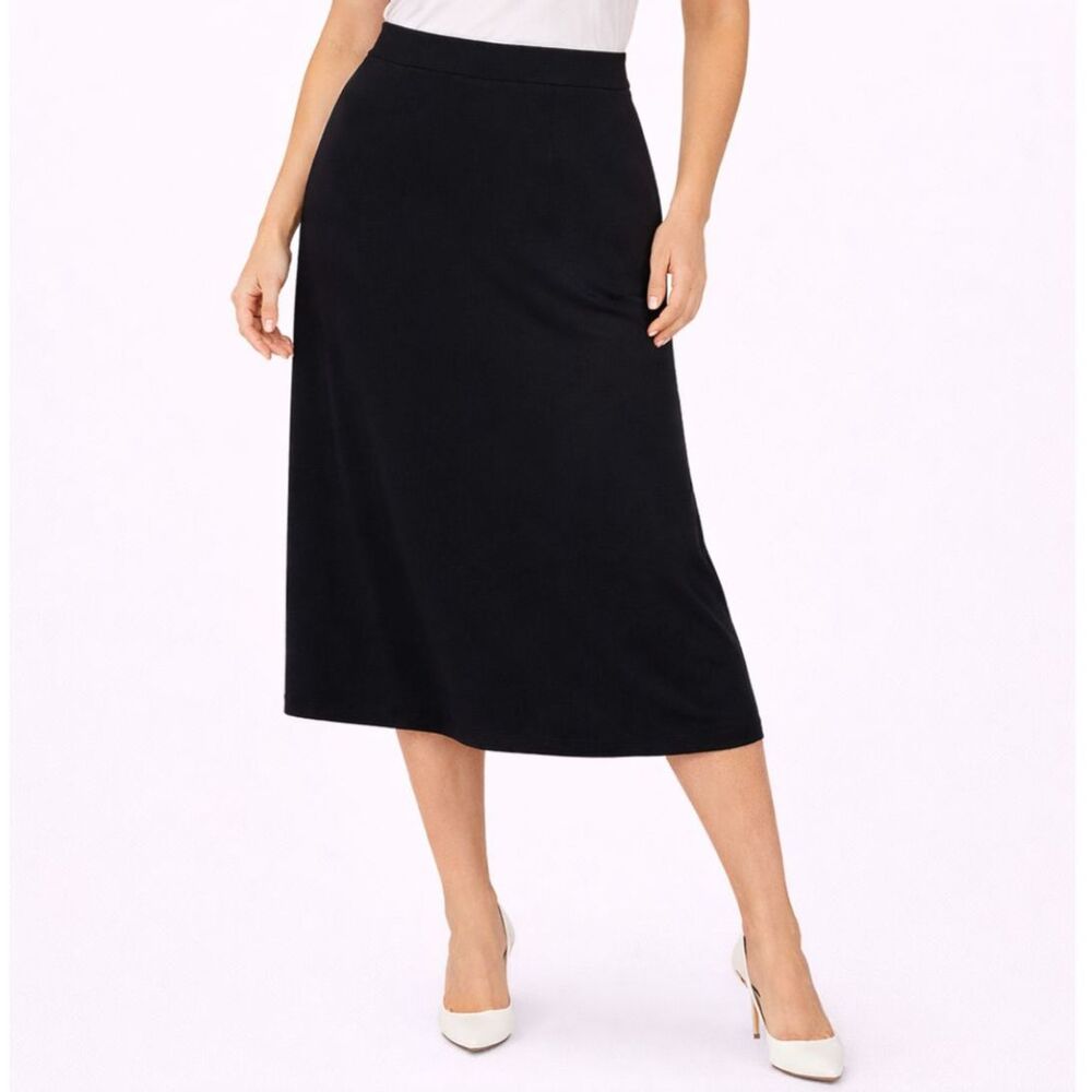 John Meyer Velvet Modest Skirt Black 10